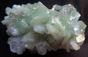 GREEN APOPHYLLITE CUBES FORMATION W/ STILBITE MINERALS SPECIMENS* - Picture 1 of 5