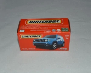 MATCHBOX 2022 POWER GRAGS 6/100 - '19 JEEP RENEGADE BLUE - Picture 1 of 3