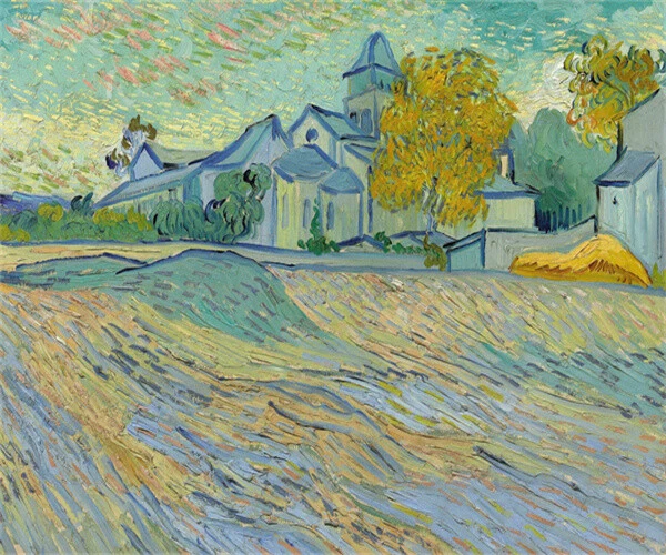 van gogh oil painting Canvas Print -View of_theAsylum