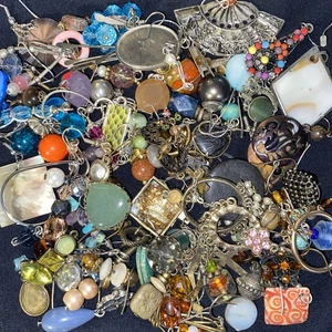BOHO Junk Jewelry Lot - Vintage- Mod Wear, Parts, Repair - Picture 1 of 9