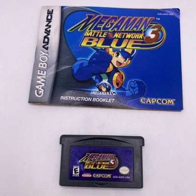 Mega Man Battle Network 3: Blue Version (GBA, 2003) Gameboy Advance w/ Manual - Image 1 of 4