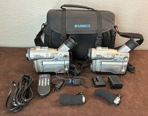 (2) Sharp VL-WD450U Mini DV Camcorders with Accessories - Picture 1 of 10