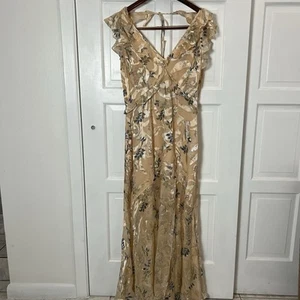 Vestido Reiss Melocotón Multicolor Almería Estampado Botánico Burnout Talla UK 12 - Imagen 1 de 9