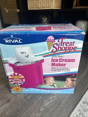 Rival Treat Shoppe Máquina de Cremas Eléctrica Icr 4 Cuartos Modelo 8804WPK Nueva Caja Abierta Foto 1 de 4