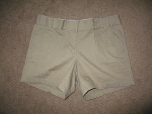 J Crew 100 % Baumwolle "eingebrochen" Chino Shorts Damen 8 khaki Taille 32" x Ins 5" - Bild 1 von 14