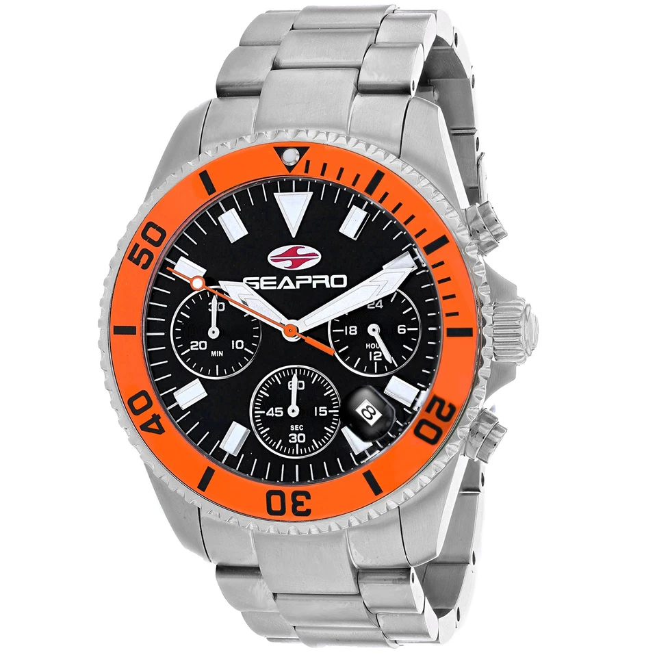 Seapro Men's Scuba 200 Chrono Black Dial Watch - SP4353 - Image 1 of 1