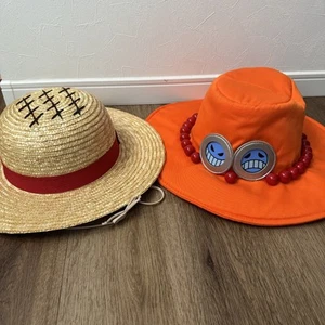 USJ Official Limited Product 2025 One Piece Luffy Straw Hat & Ace Hat New - Picture 1 of 24