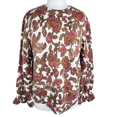 Suéter Democracy Mujer L Cuello Redondo Floral Acrílico Mezcla Mohair Manga Volantes Foto 1 de 4