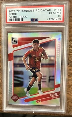 PEDRI 2021-22 Panini Donruss Road to Qatar PSA  10 - Image 1 of 2