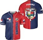 Personalized Panama Baseball Jersey Camisa Shirt, Panamanian Flag Jersey, Panama