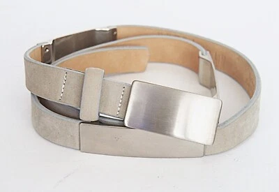 Petra Kean MCM Vintage Women's Suede Silver Tone Hardware Belt Size M - Image 1 of 4