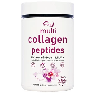 1 lb Multi Collagen Protein Powder -8 Types of Food Hydrolyzed Protein Peptides - Picture 1 of 8