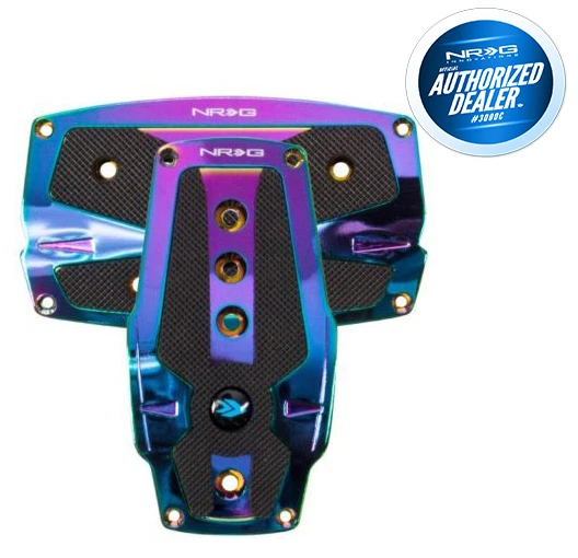 Pedais esportivos NRG Neo Chrome com inserções de borracha preta automático PDL-250MC - Imagem 1 de 1