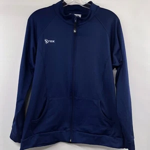Rox Vollyball Women's Size L Full-Zip Long-Sleeve Track/Warmup Jacket Navy Blue - Picture 1 of 5