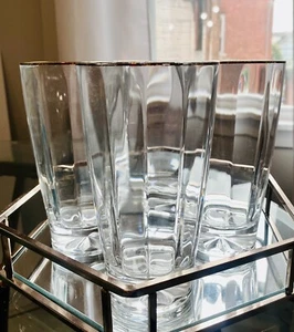 Andante Gold (Goldrand) von GORHAM CRYSTAL - hohe Kugel Glas Vintage - Bild 1 von 6