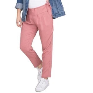Hatch Maternity Women's THE JENSIE PANT Cropped w/Pockets Vintage Rose $198 NEW - Picture 1 of 7