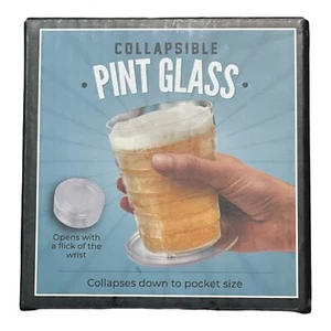 The Original Fun Work Shop Collapsible Beer Plastic Pint Glass 12 oz New - Picture 1 of 4