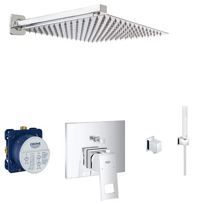 GROHE JOWI GROHE Eurocube Set Unterputz Cube Handbrause Regendusche Kopfbrause 300 N18