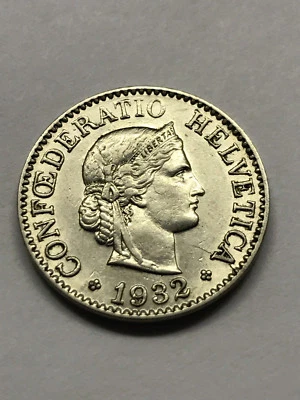 1932-B Switzerland 10 Rappen XF+ #6949 - Image 1 of 2