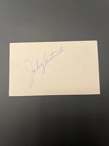 Johnny Antonelli Signed Index Card 3x5 Braves Giants Indians - Picture 1 of 2