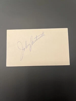 Johnny Antonelli Signed Index Card 3x5 Braves Giants Indians - Image 1 of 2
