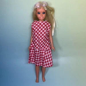 VINTAGE MATTEL BARBIE 1967 MALIBU SKIPPER DOLL WITH CHECKERED DRES - Imagen 1 de 24