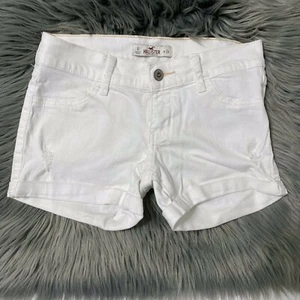 Hollister Womens Jean Shorts Distressed Size 0 W24 White #1116  - Picture 1 of 5