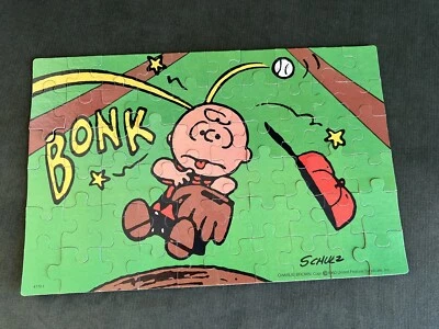 Rompecabezas de béisbol Peanuts Charlie Brown Bonk 1978 60 piezas Foto 1 de 4