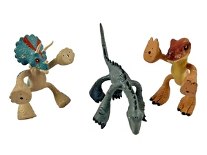 VTG K&M Prehistoric Dinosaur Lot Toy Figurine 2004 T-Rex Diplodocus Triceratops - Picture 1 of 6