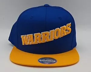 Golden State Warriors Mitchell & Ness Throwback Logo Druckknopflasche Mütze neu mit Etikett - Bild 1 von 3
