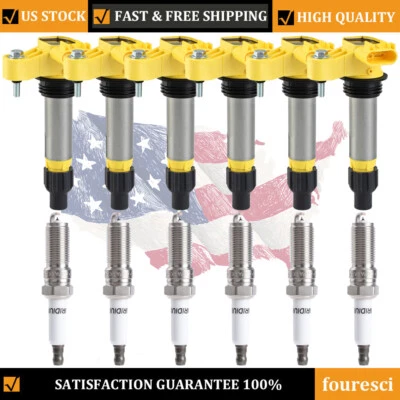 Juego de 6 bujías y bobinas de encendido para Chevrolet Impala 2012-2015 3,6 L Foto 1 de 4