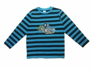 Zintgraf Langarmshirt Blockstreifen Blauer Traktor Egge Stickerei - Bild 1 von 1