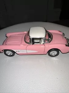 Signature Models 1/32 1957 Corvette Pink and White Roll-back and Go Model Car - Picture 1 of 9