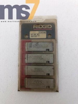 RIDGID 47745 HIGH ALLOY STEEL UNV RIGHT HAND CHASER/ DIE SET 1/2"-3/4" NPT #4 - Image 1 of 3