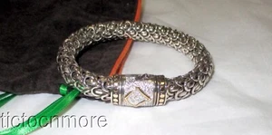 JOHN HARDY LEGENDS NAGA DIAMOND BRACELET SCALE CHAIN 18K GOLD 750 / 925 STERLING - Picture 1 of 13