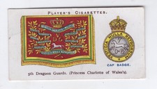 Players Drum Banners & Cap Badges 1924 #08 5th Dragoon Guards Princess Charlotte
