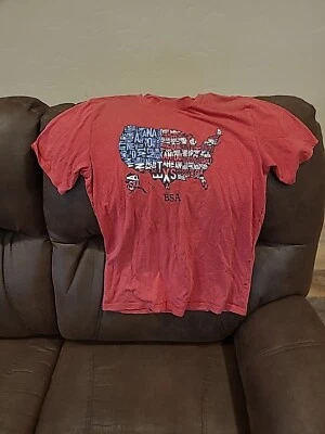 Boy Scouts Of America Tshirt Youth Large Red - Image 1 of 4