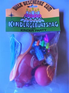 VINTAGE - BEUTEL PARTY GESCHENKE KINDERGEBURTSTAG SPIELZEUG WUNDERTÜTE 1970er  - Picture 1 of 2