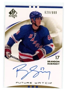 2007-08 SP AUTHENTIC #232 FUTURE WATCH ROOKIE AUTO 629 /999 BRANDON DUBINSKY - Picture 1 of 1