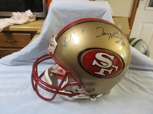 FULL SIZED FOOTBALL HELMET AUTOGRAPHED BY STEVE YOUNG & JERRY RICE - Imagen 1 de 6