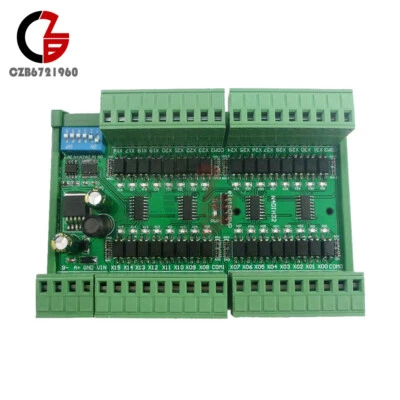 DC12V/24V 32 Channel DIN Rail RS485 Input Controller Module MODBUS RTU PNP NPN - Image 1 of 4