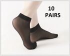 Black Ankle Socks/Pop Socks.10 Pairs.Very Comfortable.20 Denier.Silky Soft.