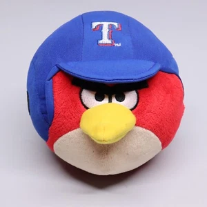 2014 Texas Rangers Angry Birds Plush Red Round Baseball Blue Batting Helmet MLB - Picture 1 of 10