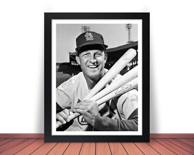 Fotografía enmarcada STAN MUSIAL ST. LOUIS CARDINALS - 8x10 u 11x14 (W6) Foto 1 de 4