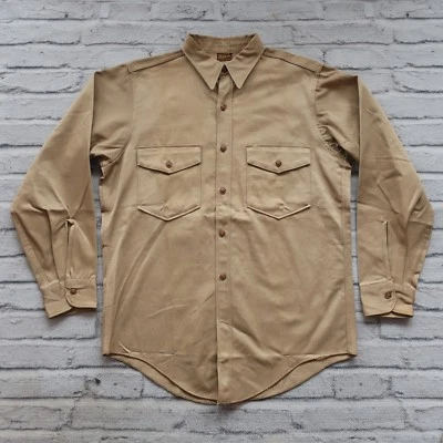 Camisa de tela vintage rara de los años 40 Segunda Guerra Mundial Dickies ejército talla 15 1/2 militar Foto 1 de 4