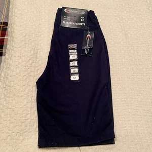 Boys Premium Authentic SchoolWear & Uniforms Flat Front Shorts Navy Size 12 3012 - Picture 1 of 11