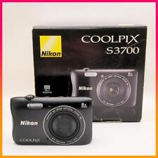 NIKON COOLPIX S3700 Compact Digital Camera 20.1 MP Black Optical Zoom 8x Japan 1