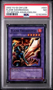 *PSA 7* *1st Edition* Flame Swordsman LOB-003 (Asian English) - Picture 1 of 3