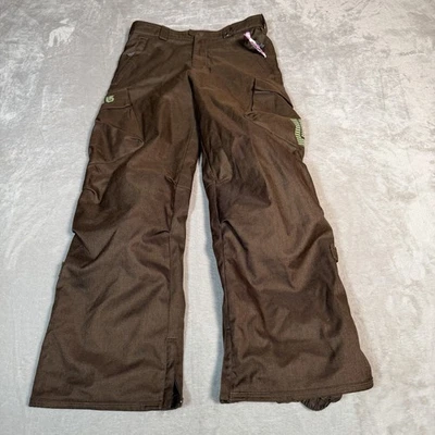 Burton 裤子女式特大号棕色干骑雪地滑雪户外雪地 — 第 1/4 张图片