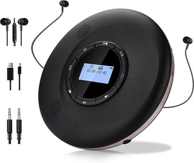 Tragbarer CD Player Bluetooth wiederaufladbar 1500mAh Auto CD-Player Bluetooth - Bild 1 von 4